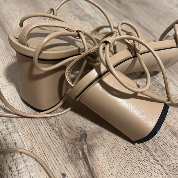 Nude strappy heel! Barely worn! - Picture 2 of 3